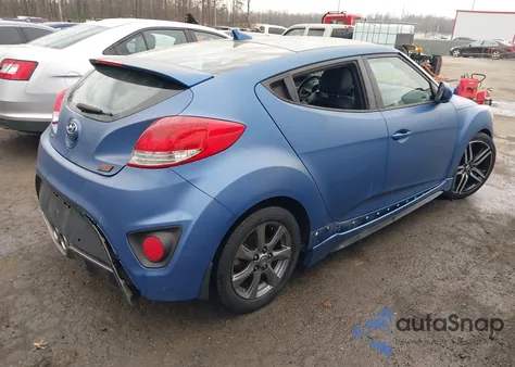 2016 Hyundai Veloster Turbo Rally Edition z USA, uszkodzony, nr VIN KMHTC6AE2GU260206